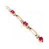 925 Sterling Silver Gold Plated Topaz Bracelet