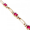 925 Sterling Silver Gold Plated Topaz Bracelet