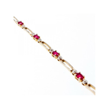 925 Sterling Silver Gold Plated Topaz Bracelet