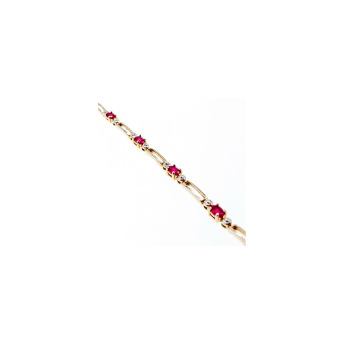 925 Sterling Silver Gold Plated Topaz Bracelet