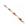 925 Sterling Silver Gold Plated Topaz Bracelet
