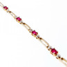 925 Sterling Silver Gold Plated Topaz Bracelet