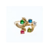 14K Yellow  Gold Multicolor Spinel Ring Size 7