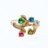 14K Yellow Gold Multicolor Spinel Ring Size 7