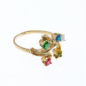 14K Yellow Gold Multicolor Spinel Ring Size 7