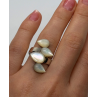 925 STERLING SILVER  MOTHER OF PEARL RING SIZE 7
