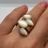 925 Sterling Silver Mother OF Pearl Ring Size 7