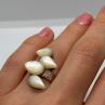 925 Sterling Silver Mother OF Pearl Ring Size 7