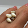 925 Sterling Silver Mother OF Pearl Ring Size 7