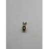 14K YELLOW GOLD PENDANT RUBY&DIAMOND