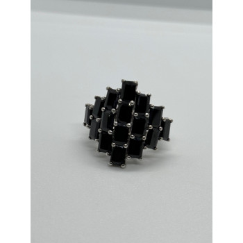 925 Sterling Silver Tourmaline Ring Size 5.5