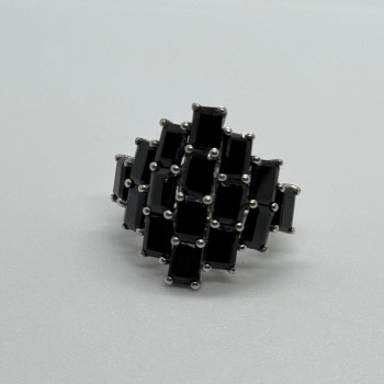925 Sterling Silver Tourmaline Ring Size 5.5