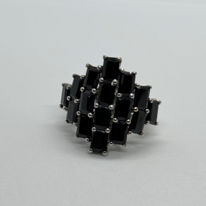 925 Sterling Silver Tourmaline Ring Size 5.5