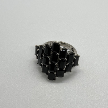 925 Sterling Silver Tourmaline Ring Size 5.5