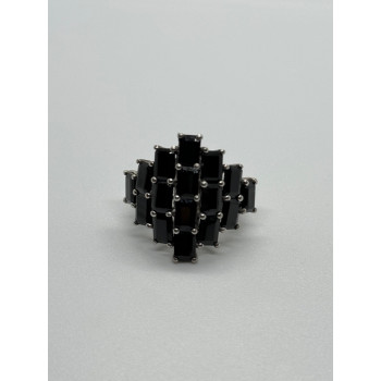 925 Sterling Silver Tourmaline Ring Size 5.5