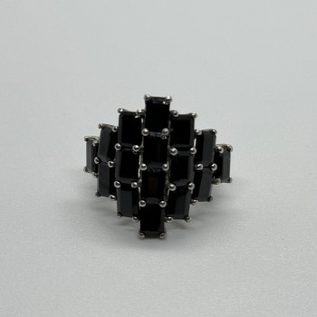 925 Sterling Silver Tourmaline Ring Size 5.5