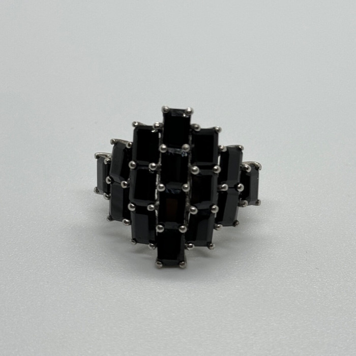 925 Sterling Silver Tourmaline Ring Size 5.5