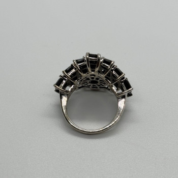 925 Sterling Silver Tourmaline Ring Size 5.5