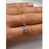 10K YELLOW GOLD NECKLACE TOPAZ & DIAMOND HEART