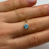 10K Yellow Gold Necklace Topaz & Diamond Heart