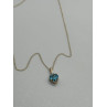10K YELLOW GOLD NECKLACE TOPAZ & DIAMOND HEART
