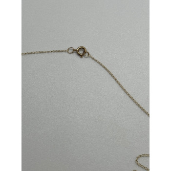 10K YELLOW GOLD NECKLACE TOPAZ & DIAMOND HEART