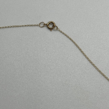 10K Yellow Gold Necklace Topaz & Diamond Heart