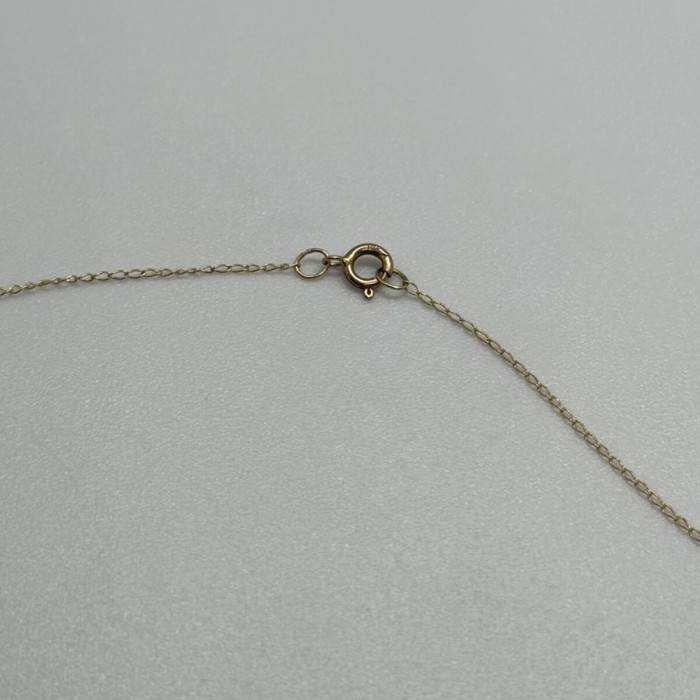10K Yellow Gold Necklace Topaz & Diamond Heart