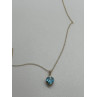 10K YELLOW GOLD NECKLACE TOPAZ & DIAMOND HEART