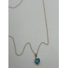 10K YELLOW GOLD NECKLACE TOPAZ & DIAMOND HEART