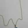 10K Yellow Gold Necklace Topaz & Diamond Heart