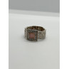 925 Sterling Silver Morganite & Goshenite Ring Size 7