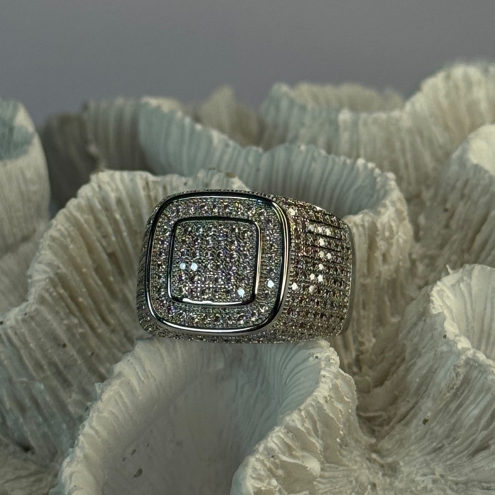 Men'S 925 Sterling Silver CZ Ring Size 12
