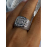 Men's 925 Sterling Silver CZ Ring Size 12