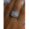 Men's 925 Sterling Silver CZ Ring Size 12