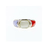 925 Sterling Silver Multicolor Nephrite Ring Size 11.75