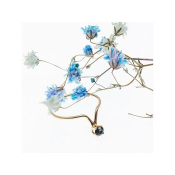 14K Yellow Gold Sapphire ring size 5.5