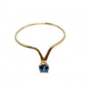 14K Yellow Gold Sapphire Ring Size 5.5