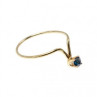14K Yellow Gold Sapphire Ring Size 5.5
