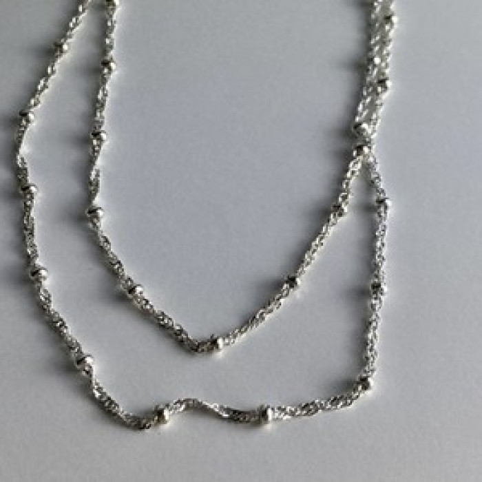 925 Sterling Silver Necklace Italy 29.9 in