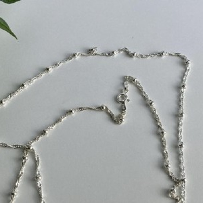 925 Sterling Silver Necklace Italy 29.9 in