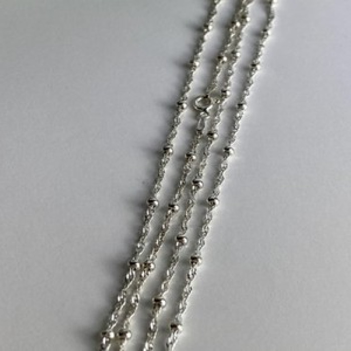 925 Sterling Silver Necklace Italy 29.9 in