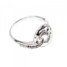 925 Sterling Silver CZ Ring Size 6.5 Italy