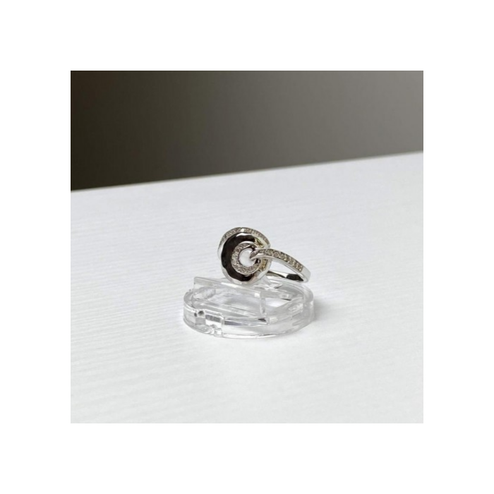 925 Sterling Silver CZ Ring Size 6.5 Italy