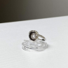 925 Sterling Silver CZ Ring Size 6.5 Italy