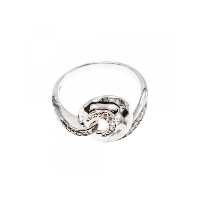 925 Sterling Silver CZ Ring Size 6.5 Italy