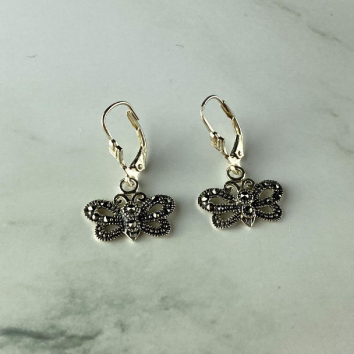 Vintage 925 Sterling Silver Marcasites 