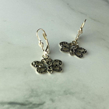 Vintage 925 Sterling Silver Marcasites 