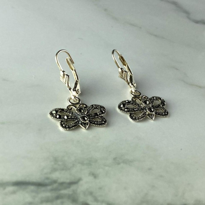 Vintage 925 Sterling Silver Marcasites 