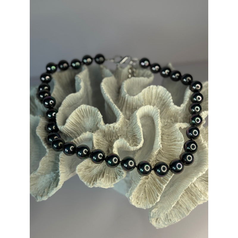 Aesthetic 925 Sterling Silver South Sea Shell Pearls Necklace Length 18 Inch